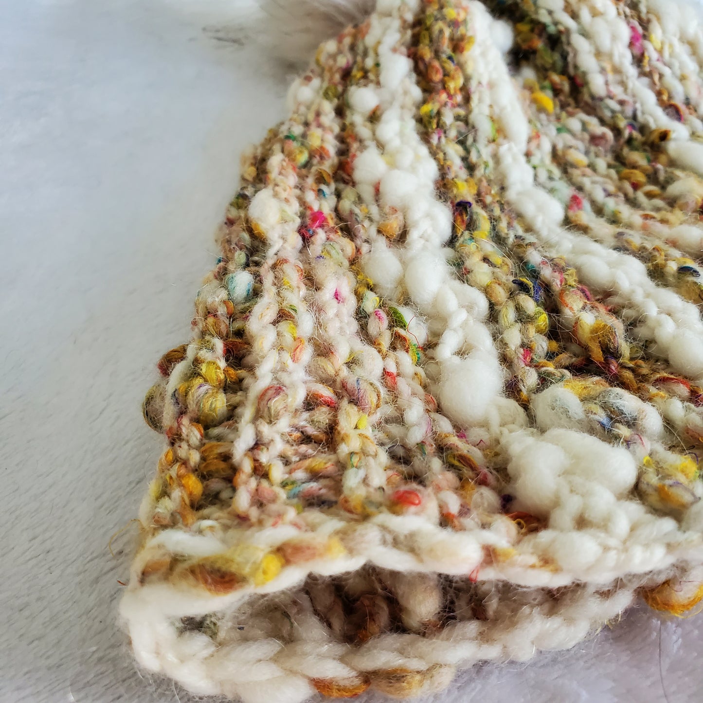 Handspun Wool & Silk Blend Crochet Hat